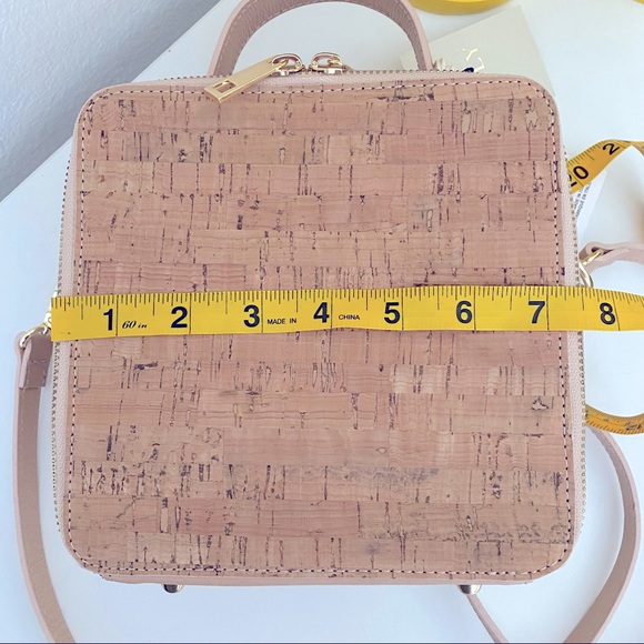 Divina Firenze Italian Cork & Leather Box Bag - Picture 8 of 14